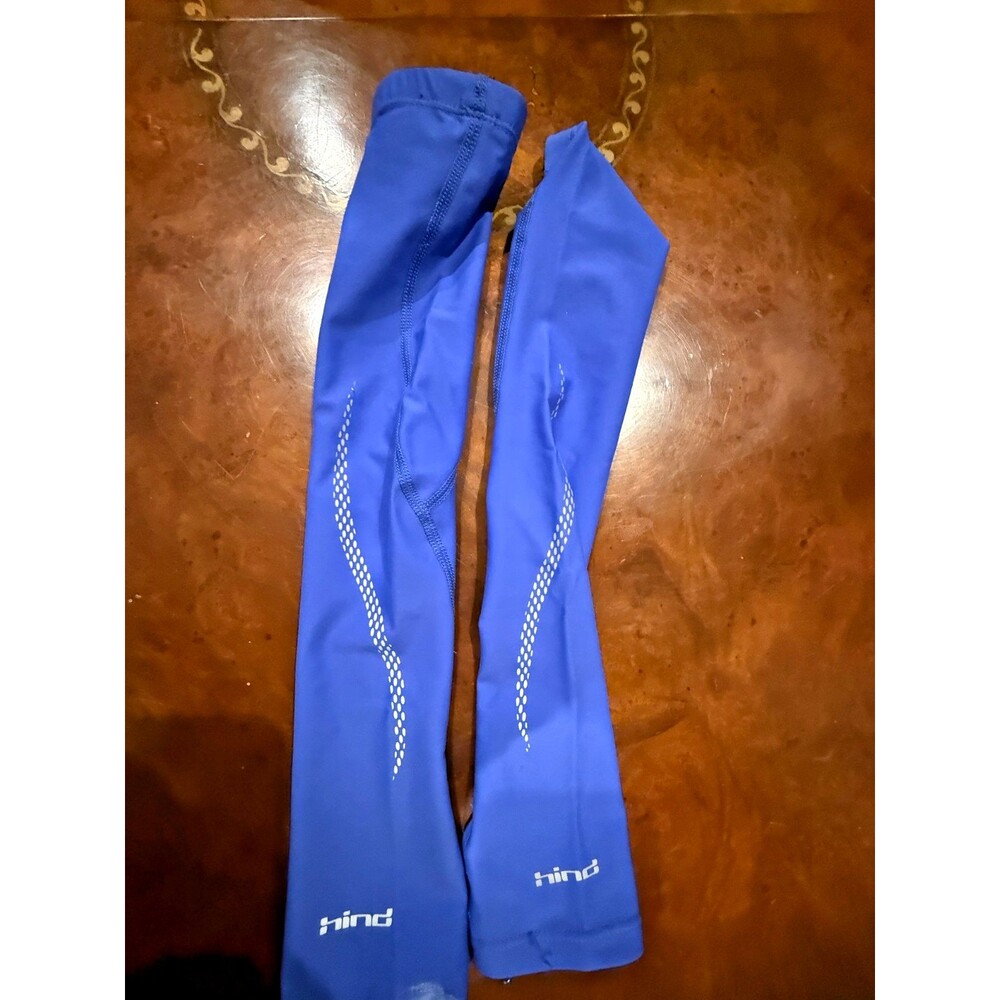 HIND Arm Warmers 17" Long + Finger Slots Blue Biking Running Tennis Women NWOT